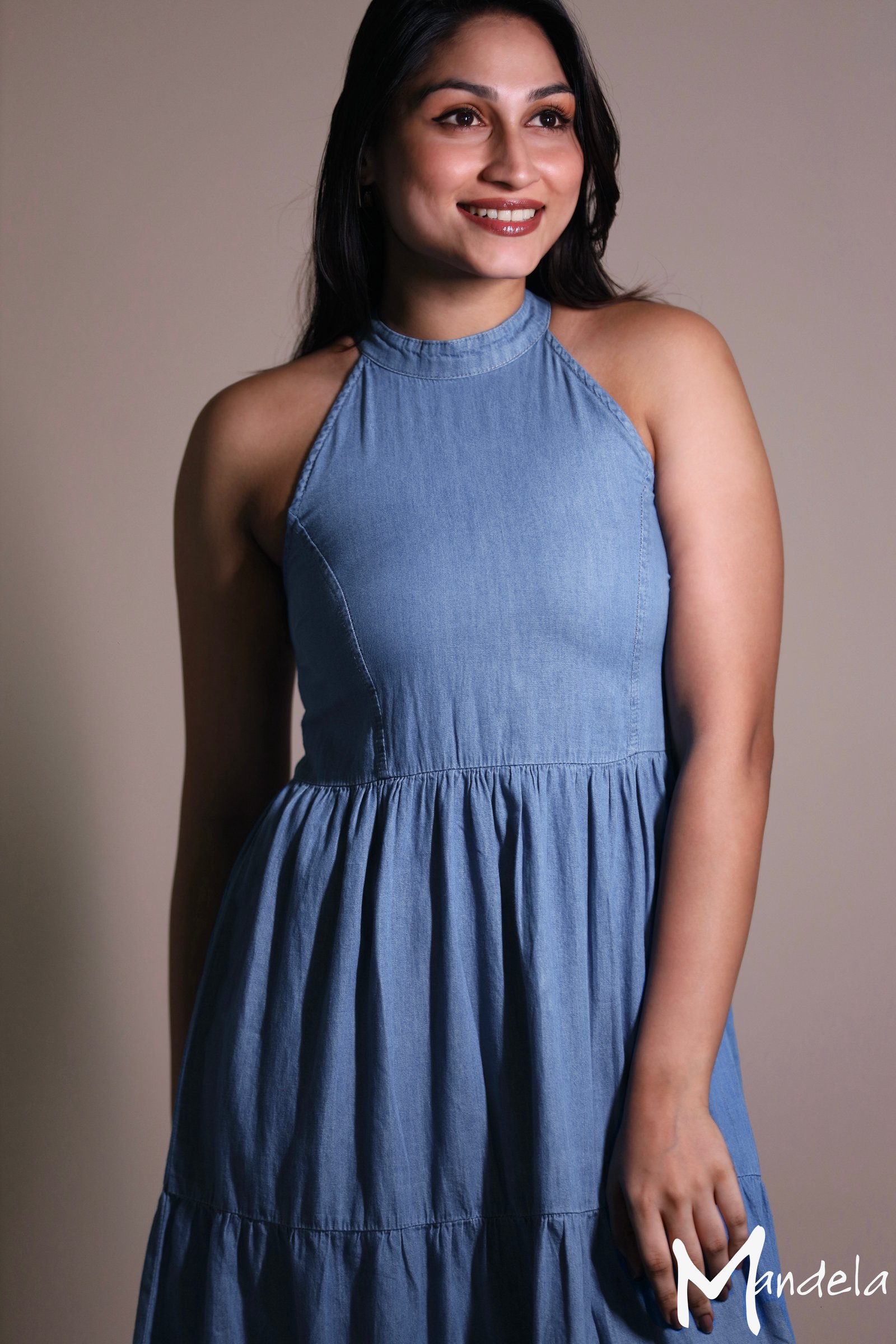 High Neck Shutter Dress